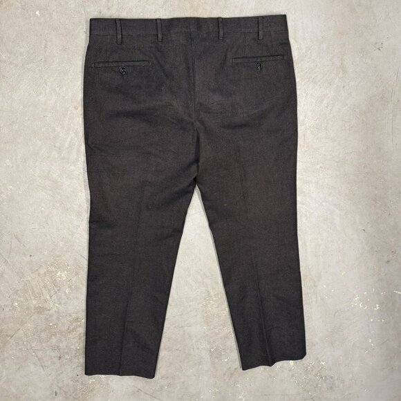 Valentini Flannel Twill Cotton Trousers Brown Pants Made in Italy Soft W 36 - Picture 8 of 10